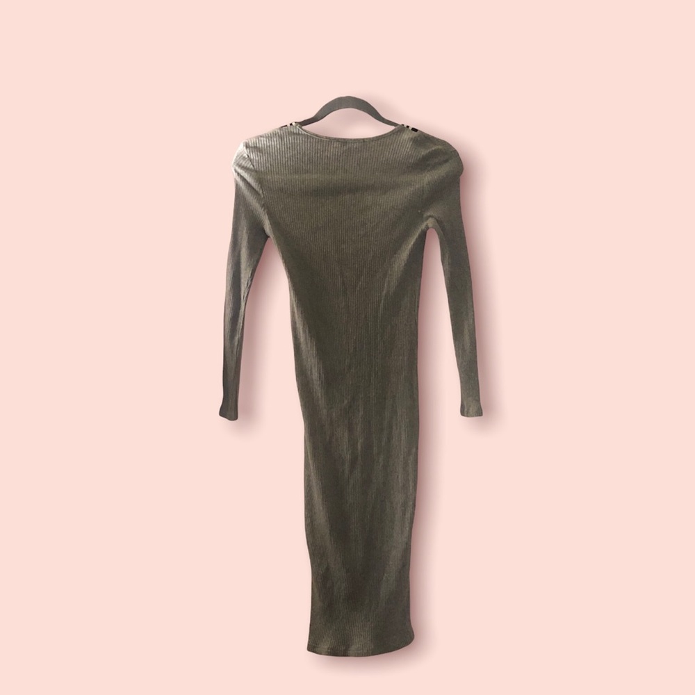 Girls Stretch Ribbed Dress - Picture 2 of 2